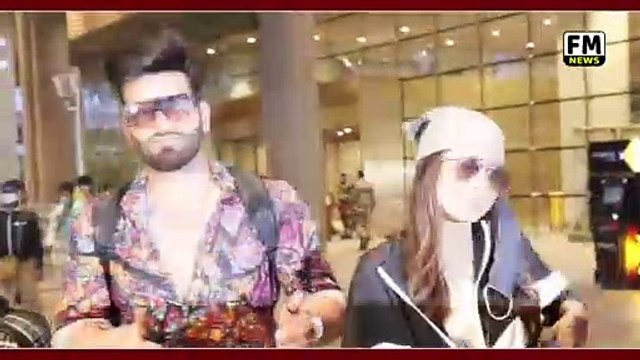 Bigg Boss 13 Ex. Contestant Mahira Sharma & Paras Chhabra Spotted At Mumbai Airport