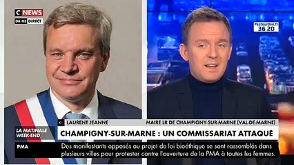 Attaque du commissariat de Champigny-sur-Marne : Le maire de la ville explique que 2 policiers ont du se réfugier en catastrophe dans les locaux attaqués par des dizaines de jeunes - Regardez