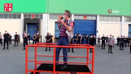 Bu fabrikanın çalışanları spor yapmadan işinin başına geçemiyor