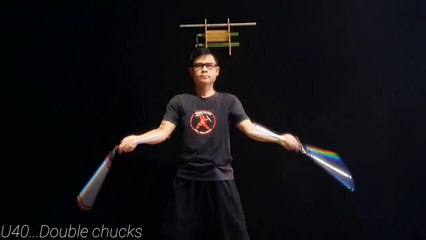 U40 đánh song côn nhị khúc dây ngắn. #Nunchaku lớp dạy côn nhị khúc #KANCLUB