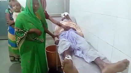 सड़क दुर्घटना में वृद्ध गम्भीर घायल