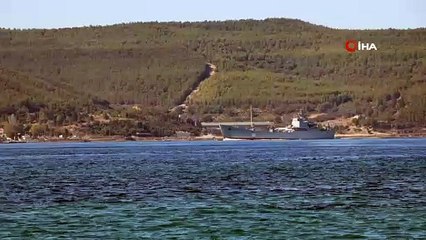 Rus savaş gemisi ‘Saratov' Çanakkale Boğazı'ndan geçti