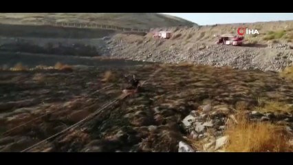 İtfaiyeden 4 saatlik köpek kurtarma çalışması