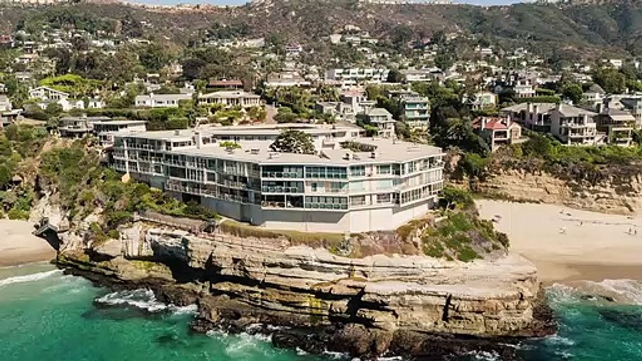 Coast city and a tropical beachnatural beautiful royalty Free Stock no copyright video Free for commercial use dron dron aerial view