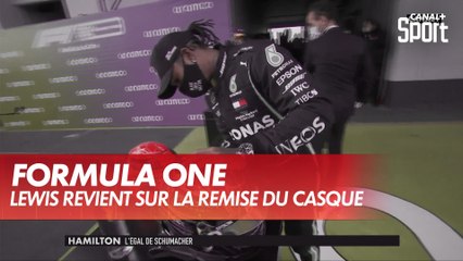 L'émotion de Lewis Hamilton