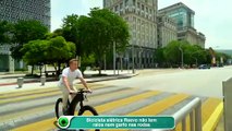 Bicicleta elétrica Reevo não tem raios nem garfo nas rodas