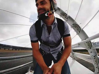 Guy Nails Base Jump On Rainy Suspension Bridge