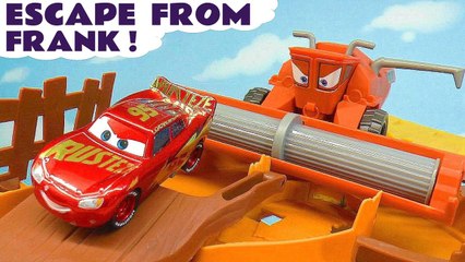 Escape from Frank with Hot Wheels Marvel Avengers and PJ Masks Cars with Disney Pixar Cars 3 Lightning McQueen and Frank in this Family Friendly Full Episode English Toy Story for Kids Funlings Race