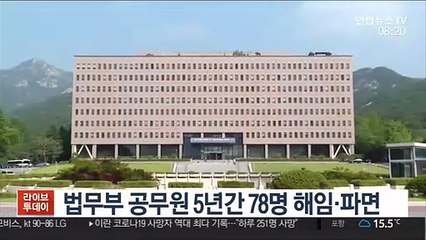 법무부 공무원 5년간 78명 해임·파면