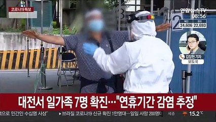 대전서 일가족 7명 확진…집단감염 잇따라