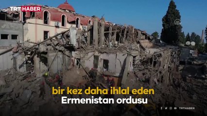 Gence'deki büyük yıkım havadan görüntülendi