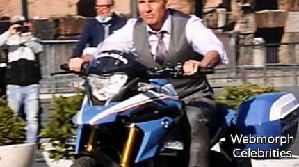 Tom Cruise in the streets of Rome through the motorbike in Mission Impossible 7