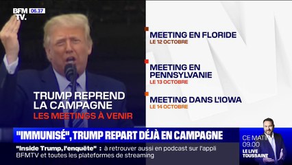Donald Trump, qui assure être immunisé au Covid-19, repart déjà en campagne