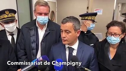 Attaque du commissariat de Champigny : En visite sur place cette nuit, Gérald Darmanin veut interdire les mortiers d'artifice dont se sont servis les agresseurs