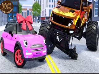Monster Truck Saves a Lady's Car, But is Left Without a Wheel | Wheel City Heroes (WCH)