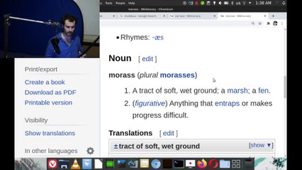 M: Morass: Wandering Wikis: The Moribundity's Solivagant Journery Through Wiktionary