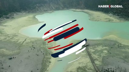 Endonezya'da yanardağ zirvesinde yüzlerce yıl saklı kalmış doğa hazinesi: Kawah Putih