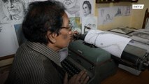 Artista indiano cria obras de arte com uma máquina de escrever