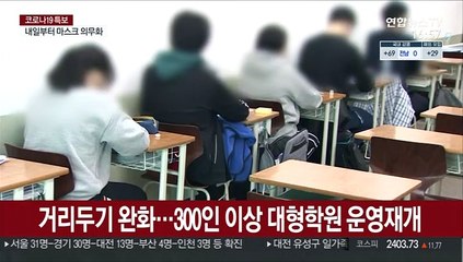 대형학원 대면수업 재개…학원가 간만에 활기