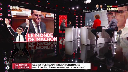 Le monde de Macron: "Le reconfinement généralisé dout être évité mais rien ne doit être exclu", Castex - 12/10