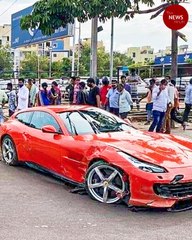 Overspeeding Ferrari kills pedestrian in Hyderabad, drunk driver held