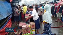 Belasan Kios Pasar Penampungan Cibadak Terkabakar