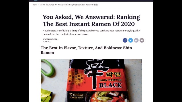 [기업] 농심 신라면블랙, 세계 최고 라면 4개 중에 선정 / YTN