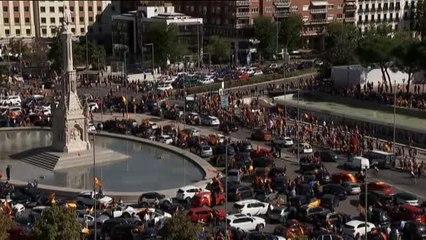 La ultraderecha vuelve a manifestarse en coche contra el estado de alarma en Madrid