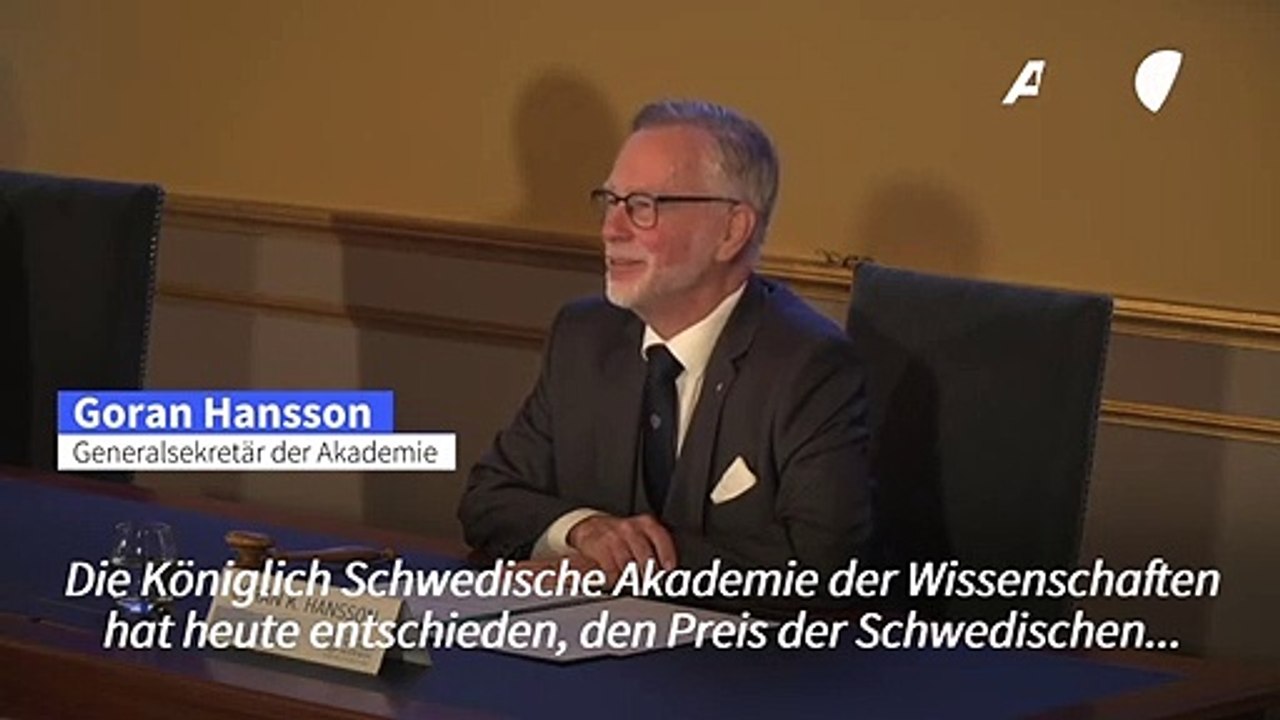 Wirtschaftsnobelpreis geht an zwei US-Forscher