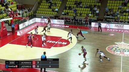 Paulius Valinskas of  Lietkabelis Panevezys: Highlights vs. AS Monaco