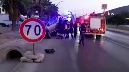 Kontrolden çıkan otomobil sulama kanalına girdi: 1 ölü, 1 ağır yaralı