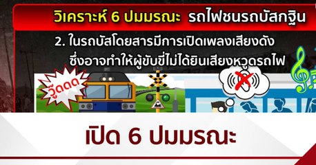 เปิด 6 ปมมรณะรถไฟชนรถบัสดับสลด 19 ศพ