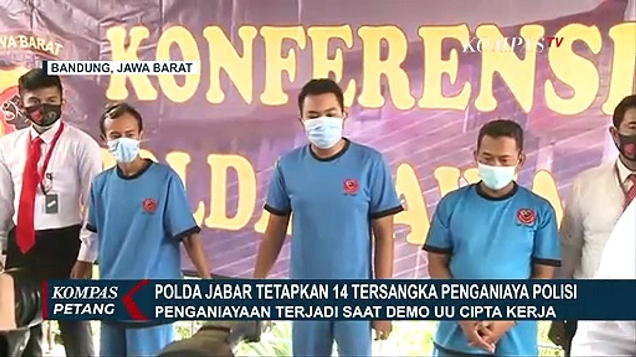 Polda Jabar Tetapkan 14 Tersangka Penganiayaan Polisi Saat Demo Penolakan Omnibus Law