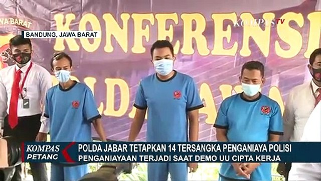 Polda Jabar Tetapkan 14 Tersangka Penganiayaan Polisi Saat Demo Penolakan Omnibus Law