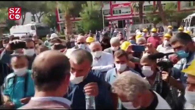 Madencilere Manisa’da polis, Karaman'da jandarma engeli