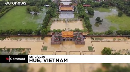 Aerial video shows scale of deadly central Vietnam floods