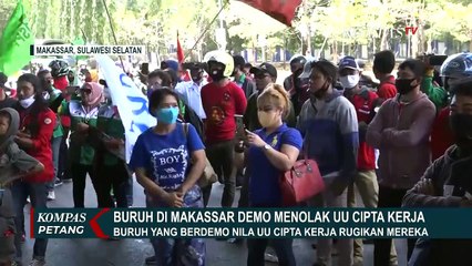 Buruh dan Mahasiswa di Makassar dan Medan Kembali Gelar Demo Penolakan UU Cipta Kerja
