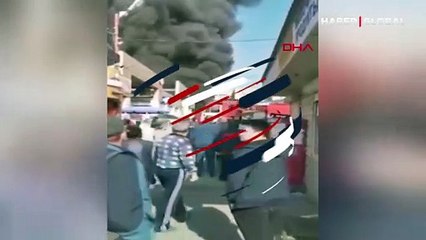 Rusya'da marketlerin bulunduğu bölgede yangın çıktı