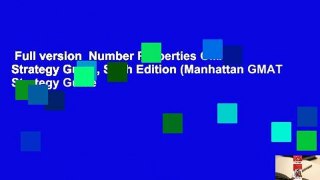 Full version  Number Properties GMAT Strategy Guide, Sixth Edition (Manhattan GMAT Strategy Guide