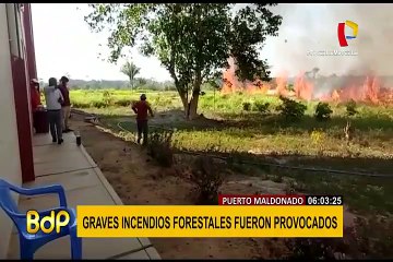 Se incrementan incendios forestales en Madre de Dios