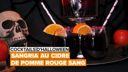 Cocktails d'Halloween : sangria au cidre de pomme rouge sang