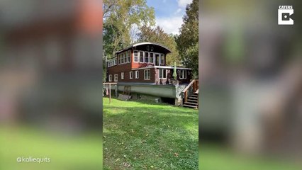Elle a transformé un bateau en maison et le résultat est magnifique
