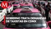 Gobierno de CdMx ofrece mesa de diálogo con taxistas que protestan en Ángel de la Independencia