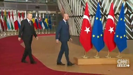 Son dakika! Cumhurbaşkanı Erdoğan, AB Konseyi Başkanı Michel ile görüştü | Video