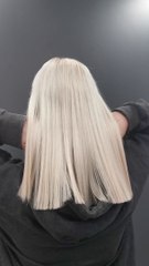 Changement de couleur : châtain foncé to blond polaire - coiffeur aix en provence