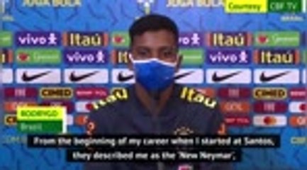 下载视频: Rodrygo rejects Neymar comparisons