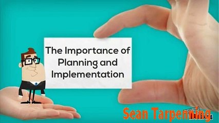 Sean Tarpenning - Planning helps to achieve objectives