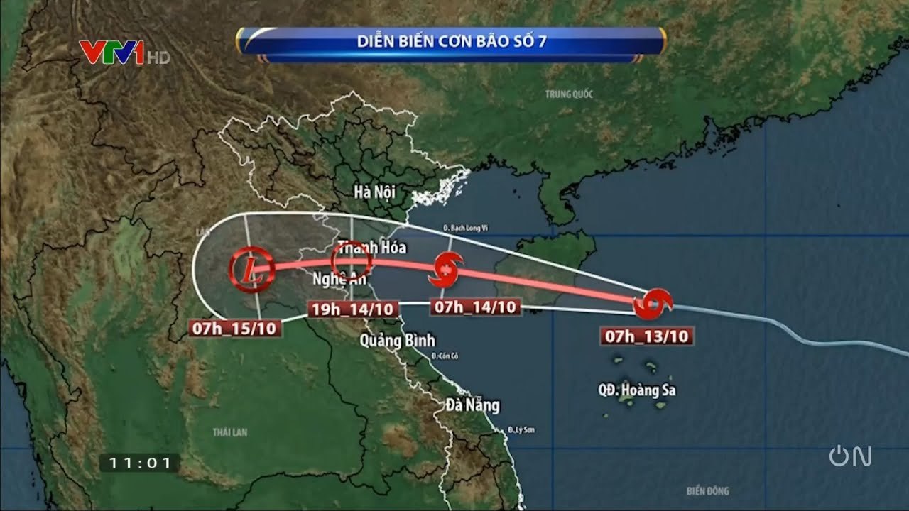 Tin Khẩn Cấp Bão Số 7 - Cảnh báo nguy hiểm 24h tới