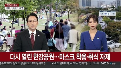 다시 열린 한강공원…마스크 착용·취식 자제