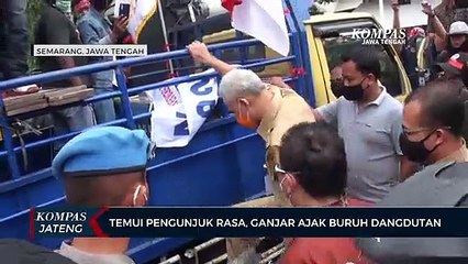 Temui Pengunjuk Rasa, Ganjar Ajak Buruh Dangdutan